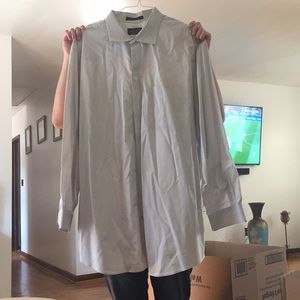 White and grey dress shirt